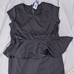 New Black Peplum Dress